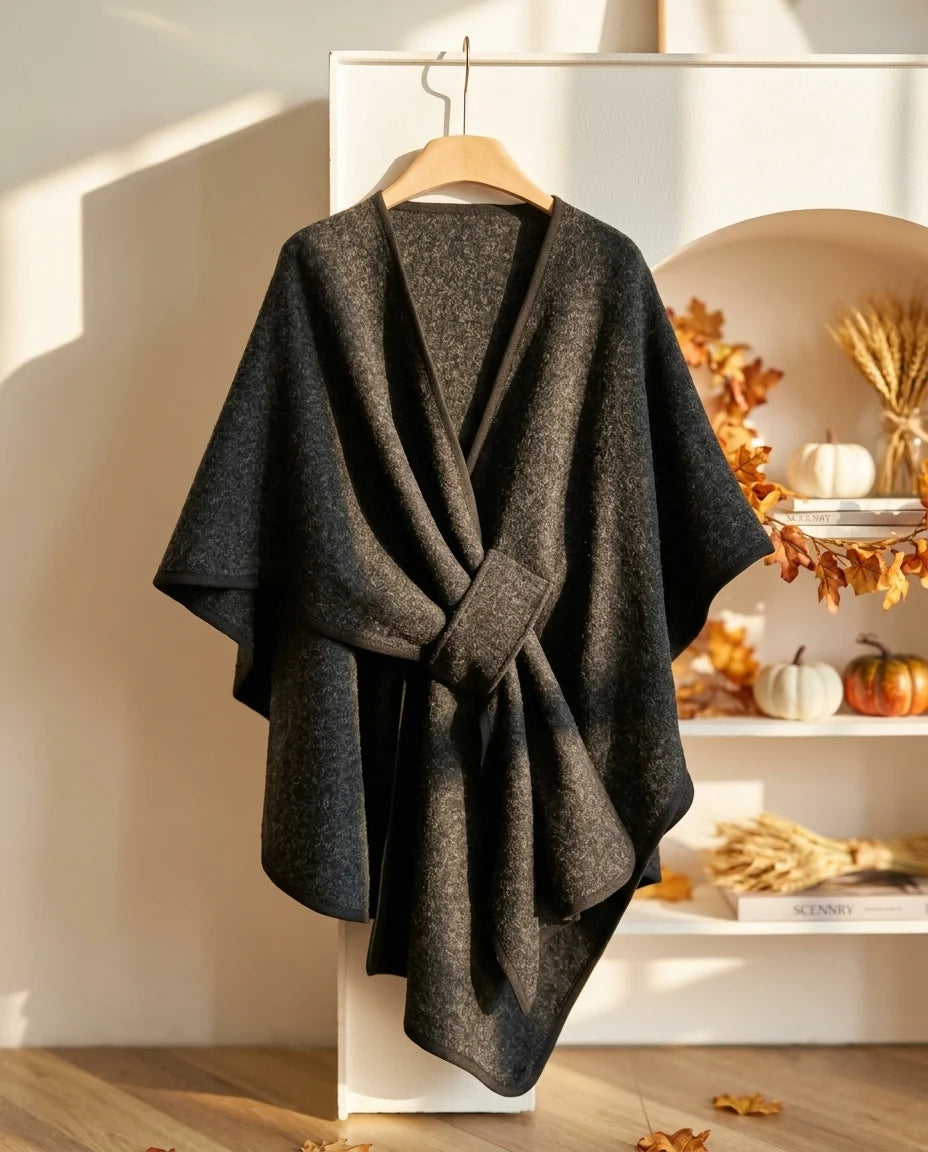 Giselle Fall Knit Poncho Sweater