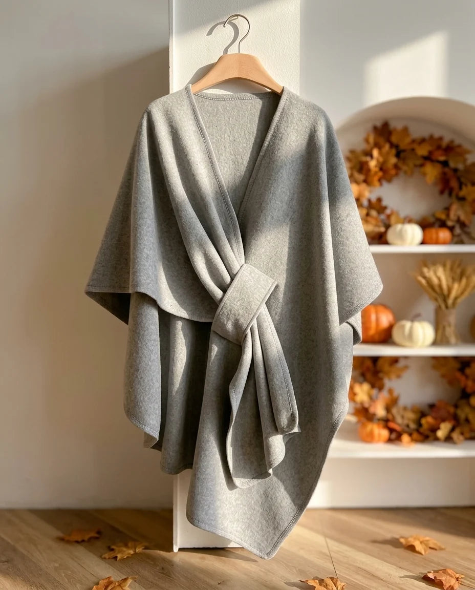 Giselle Fall Knit Poncho Sweater