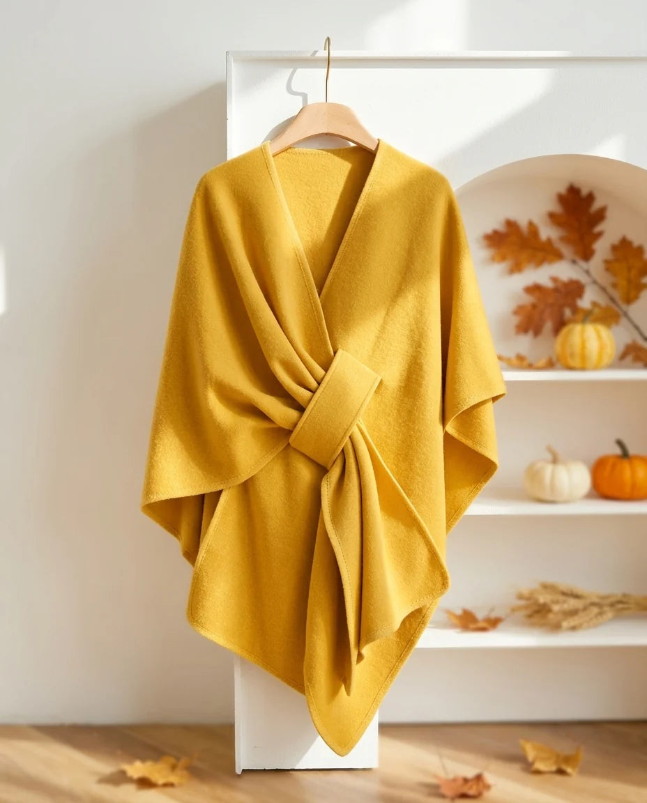 Giselle Fall Knit Poncho Sweater