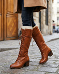 Everly Women's Lace Up Knee High Leather Boots