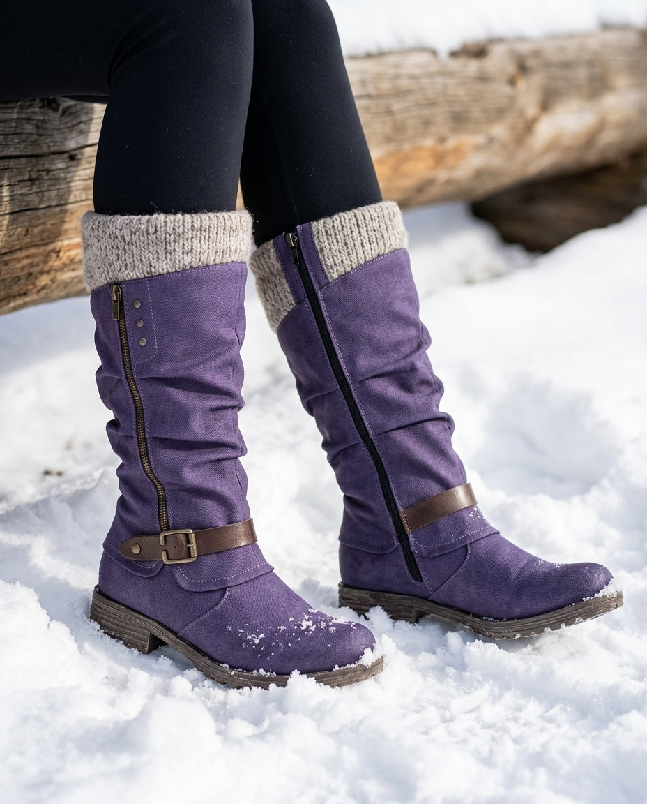 Barrett Women's Sweater Cuff Combat Boots