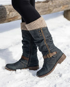Barrett Women's Sweater Cuff Combat Boots
