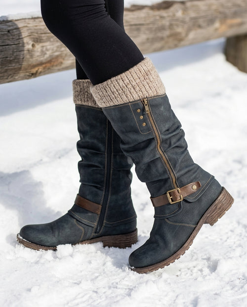 Barrett Women's Sweater Cuff Combat Boots