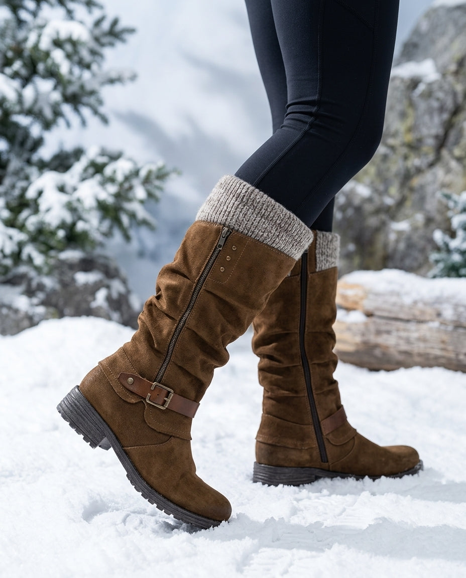 Barrett Women's Sweater Cuff Combat Boots