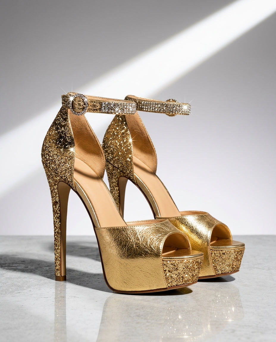 Arden Women's Glitter Platform Heels