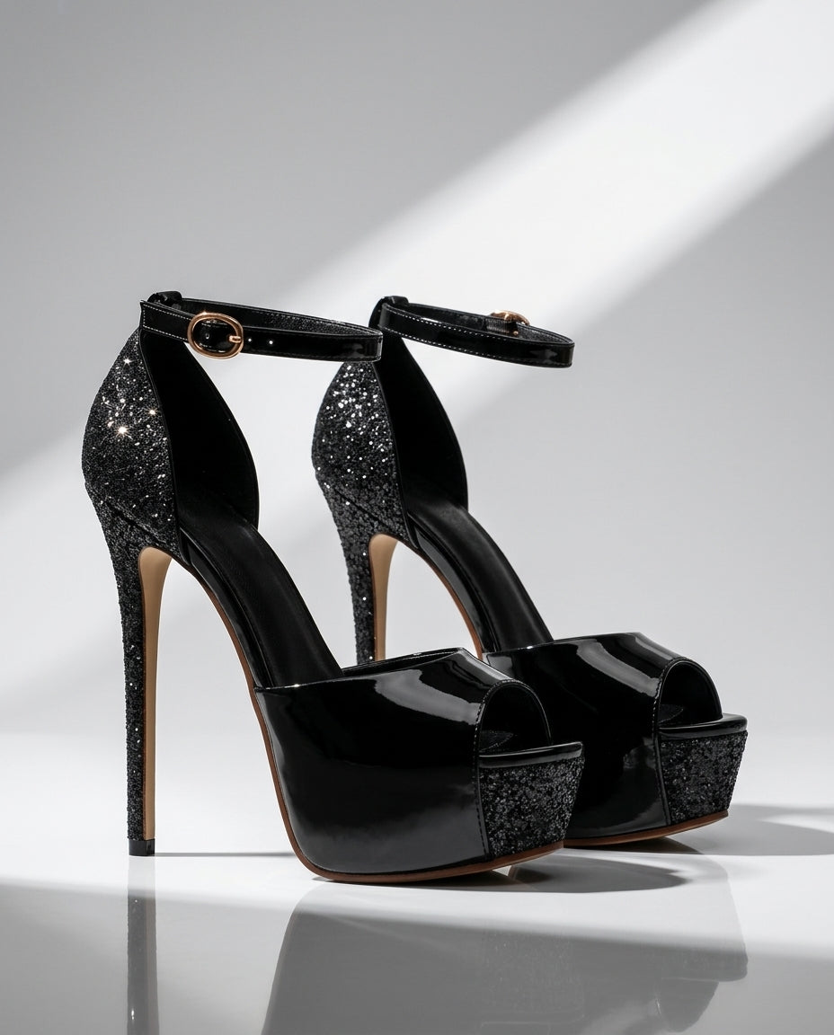 Arden Women's Glitter Platform Heels