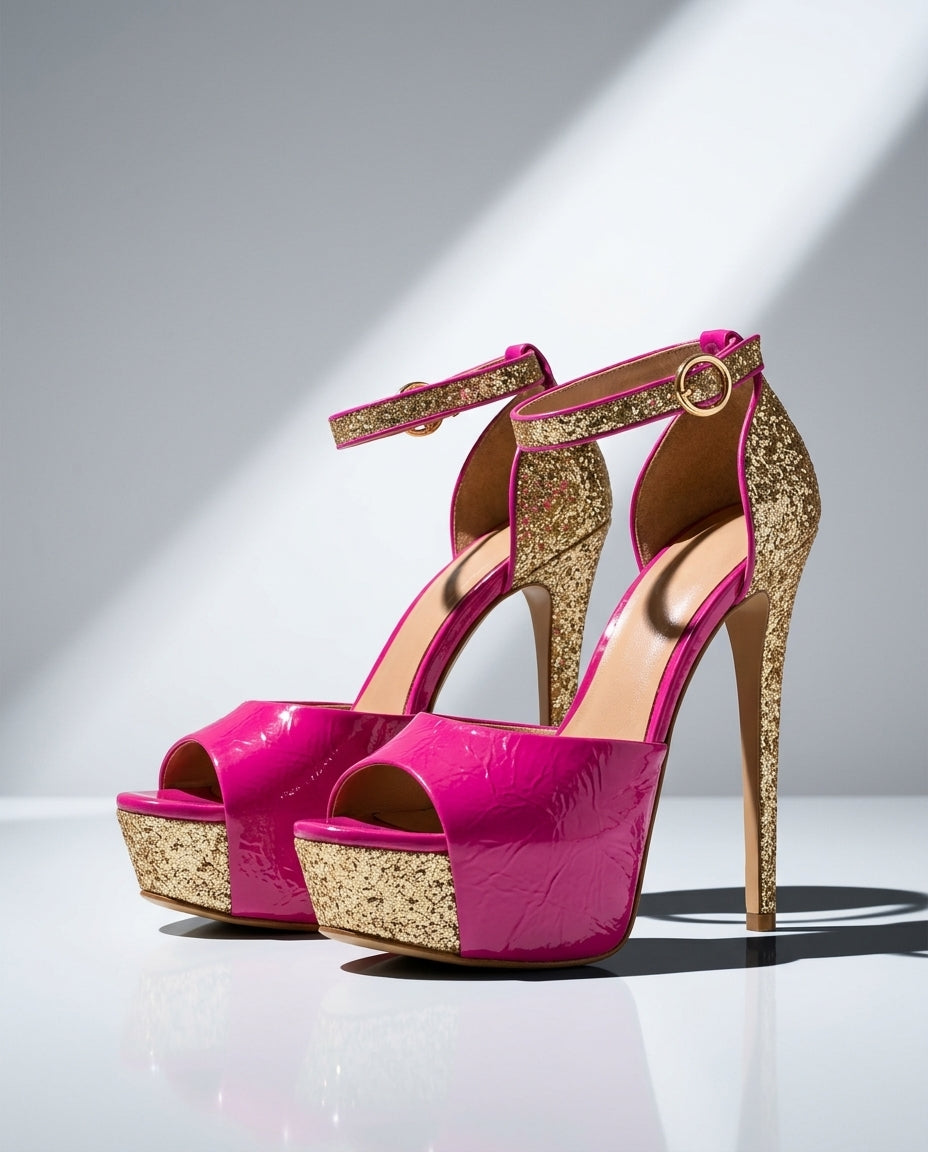 Arden Women's Glitter Platform Heels