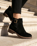 Kensington Women's Suede Buckle Chelsea Boots