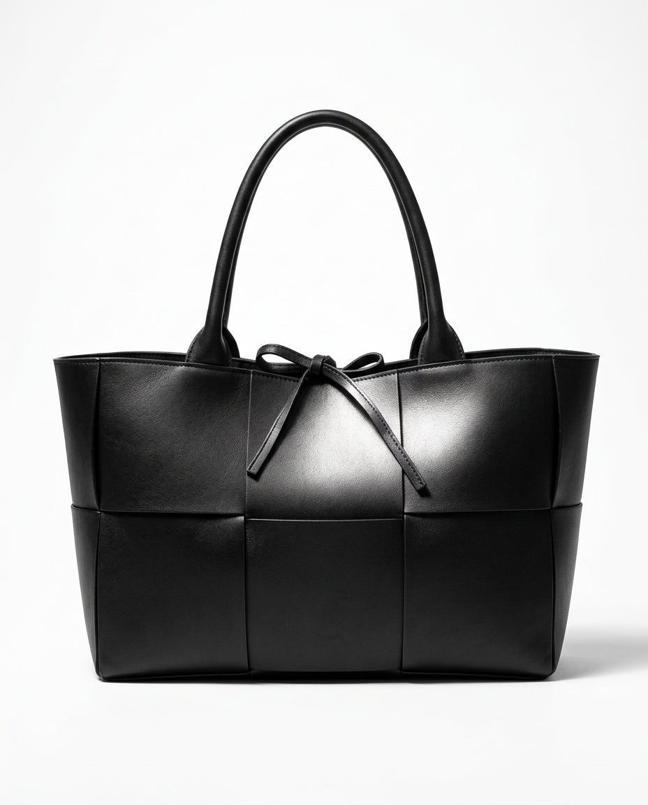 Marlowe Women's Woven Panel Tote Bag