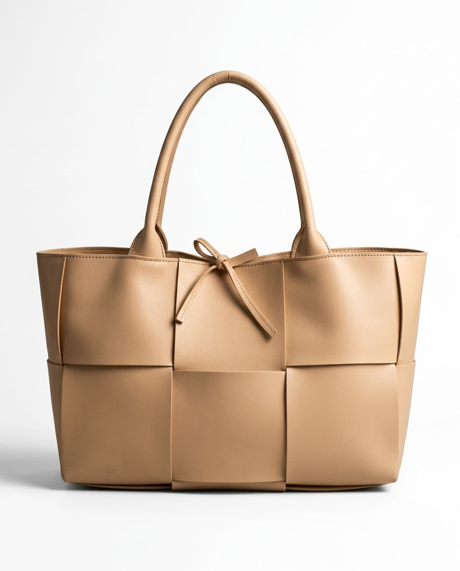 Marlowe Women's Woven Panel Tote Bag
