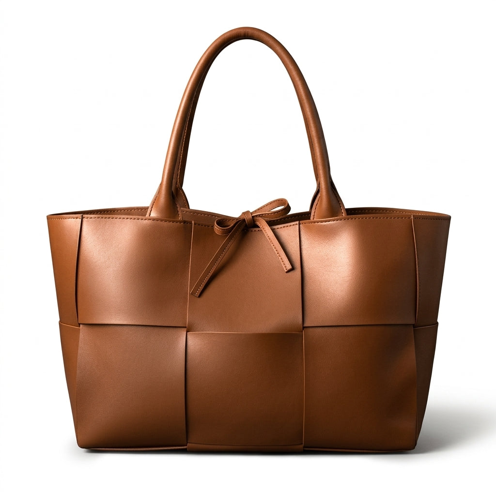 Marlowe Women's Woven Panel Tote Bag