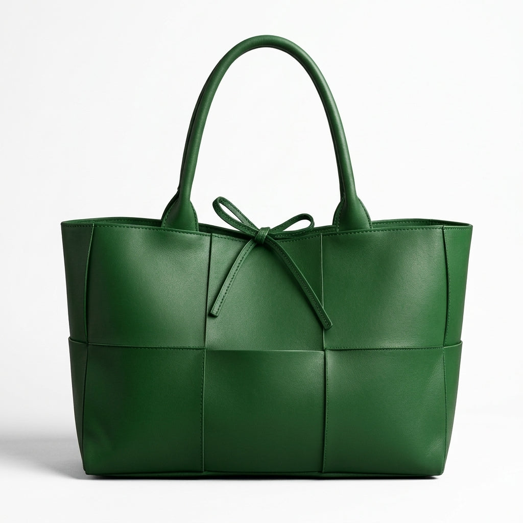 Marlowe Women's Woven Panel Tote Bag