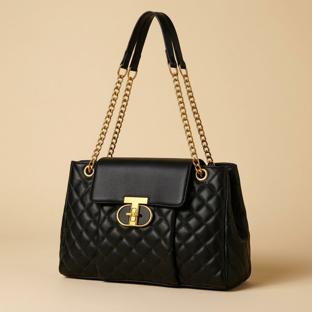 Sinclair Women's Quilted Chain Handle Bag