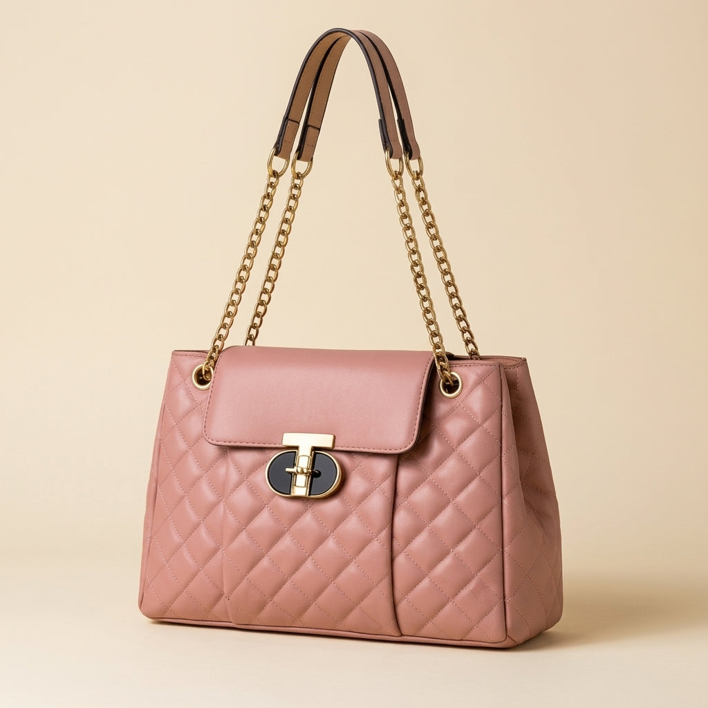 Sinclair Women's Quilted Chain Handle Bag