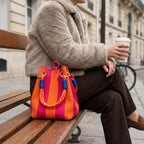 Palmer Women's Colorblock Canvas Bucket Bag