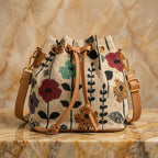 Delaney Women's Floral Tapestry Bucket Bag