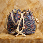 Delaney Women's Floral Tapestry Bucket Bag