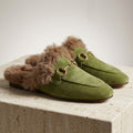 Marlowe Women's Fur Lined Suede Mules