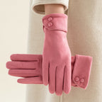 Everly Women's Wool Button Cuff Gloves