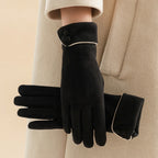 Everly Women's Wool Button Cuff Gloves