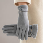 Everly Women's Wool Button Cuff Gloves