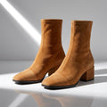 Collins Women's Suede Square Toe Ankle Boots