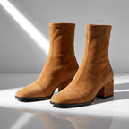 Collins Women's Suede Square Toe Ankle Boots
