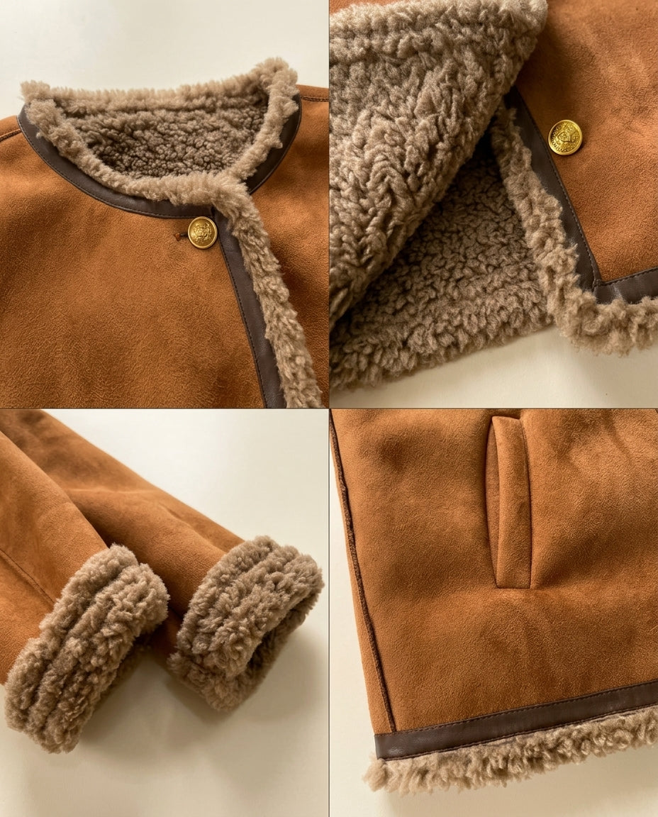 Genevieve Shearling-Lined Tailored Jacket
