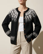 Aveline Jacquard Knit Cardigan Sweater