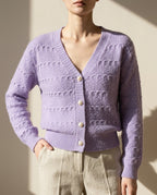 Sienna Textured Knit V-Neck Cardigan Sweater