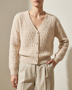 Sienna Textured Knit V-Neck Cardigan Sweater