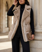 Gia Faux Fur Quilted Puffer Vest