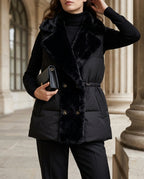 Gia Faux Fur Quilted Puffer Vest