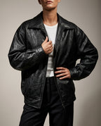 Seraphina Oversized Faux Leather Bomber Jacket