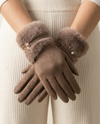Ilse Wool Fur Gloves for Winter