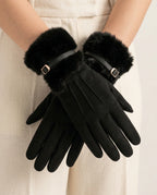 Ilse Wool Fur Gloves for Winter