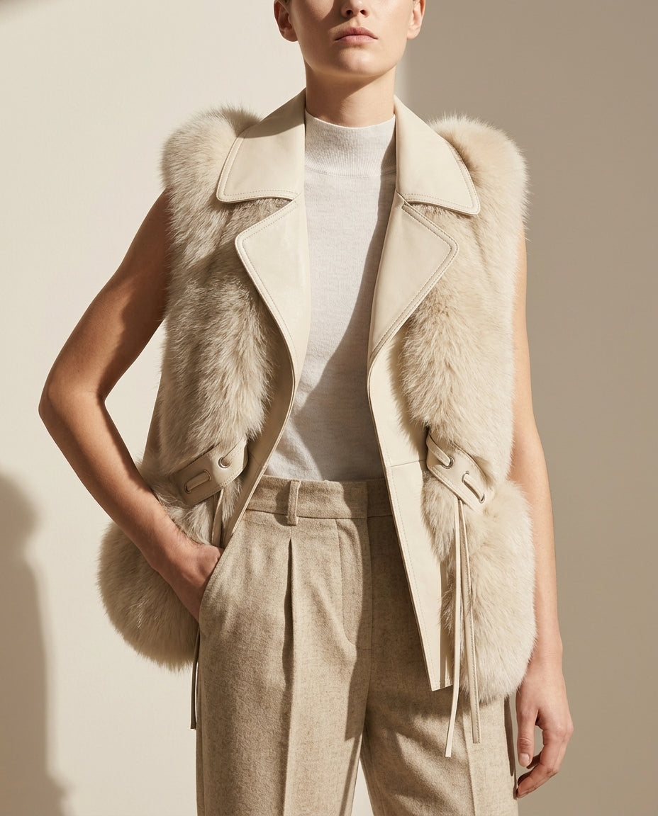 Clara Warm Fur Cropped Vest