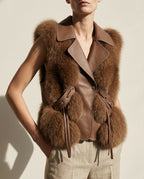 Clara Warm Fur Cropped Vest