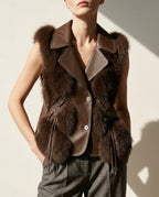 Clara Warm Fur Cropped Vest