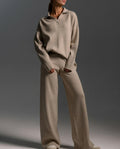 Charlotte Cozy Polo Sweat Lounge Set