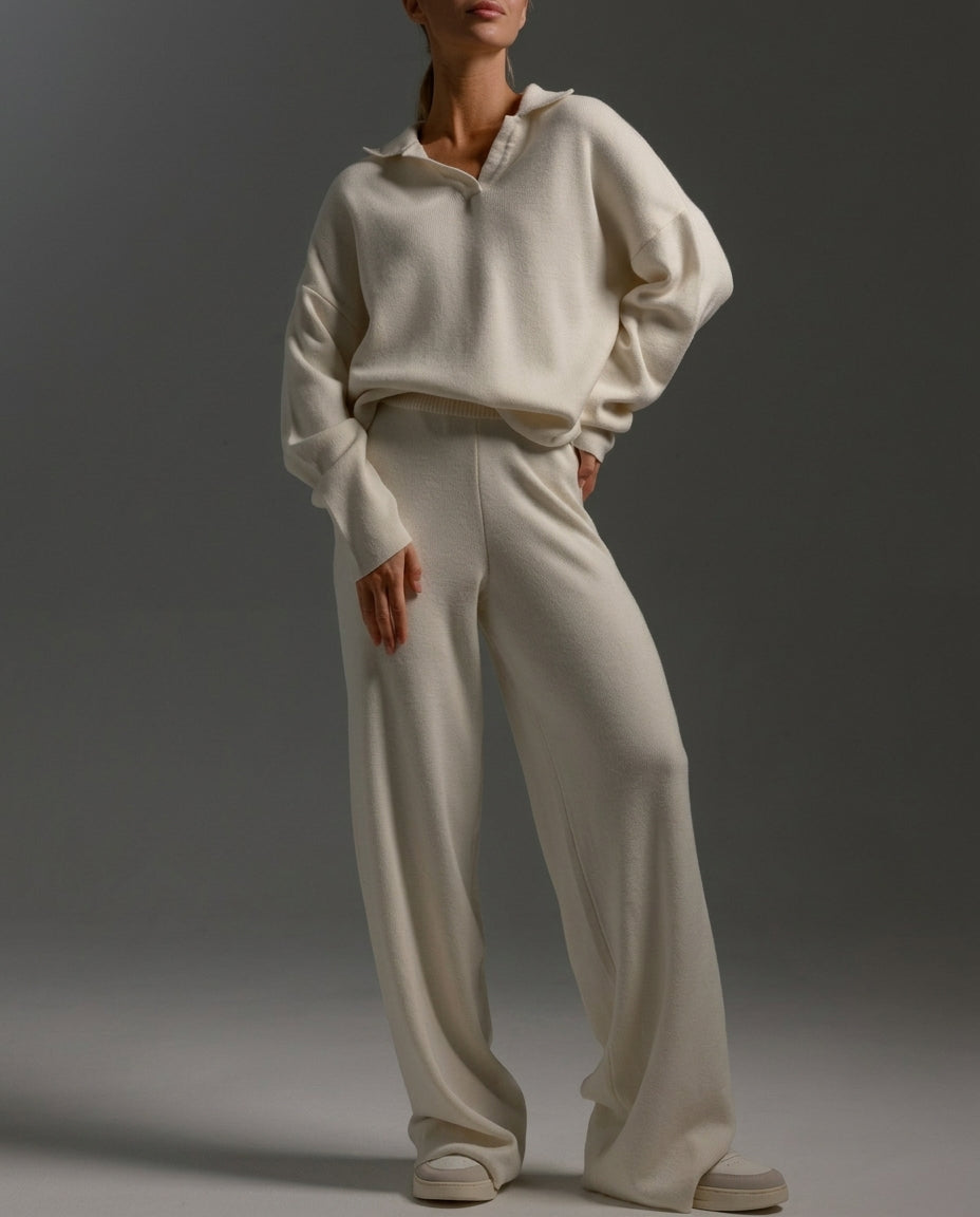 Charlotte Cozy Polo Sweat Lounge Set