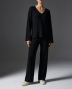 Lara Cozy Ribbed V-Neck Lounge Set