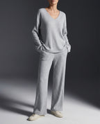 Lara Cozy Ribbed V-Neck Lounge Set
