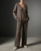 Lara Cozy Ribbed V-Neck Lounge Set