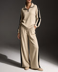 Sloane Ribbed Quarter-Zip Lounge Set