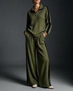 Sloane Ribbed Quarter-Zip Lounge Set