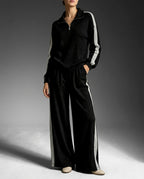 Sloane Ribbed Quarter-Zip Lounge Set