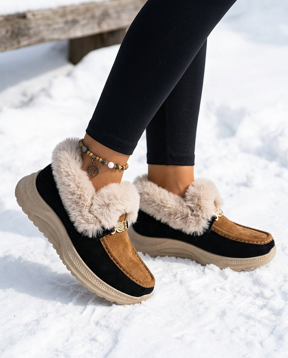 Rowan Fur Platform Mule for Winter