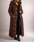 Lily Longline Cable Hooded Cardigan for Women