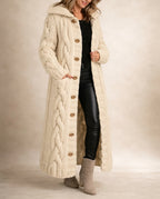 Lily Longline Cable Hooded Cardigan for Women